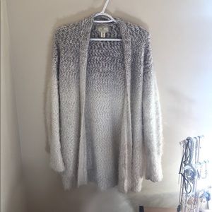 Anthropologie Ruby Moon Ivory Gray Ombre Cardigan